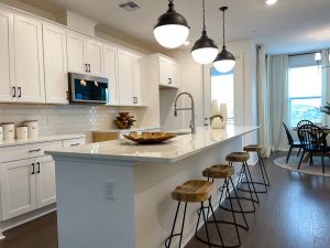 A beautiful, newly renovated kitchen in a townhome